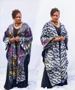 Sankofa Reversible Hand-Dyed Batik Kimono
