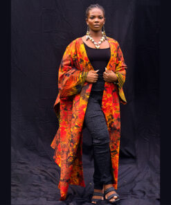 Serwaa Reversible Hand-Died Kimono