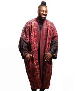 Zion Hand-Died Batik kimono overcoat